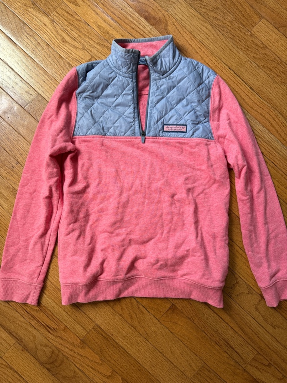 Vineyard Vines Coral Pink Quarter-Zip Pullover Shep Shirt